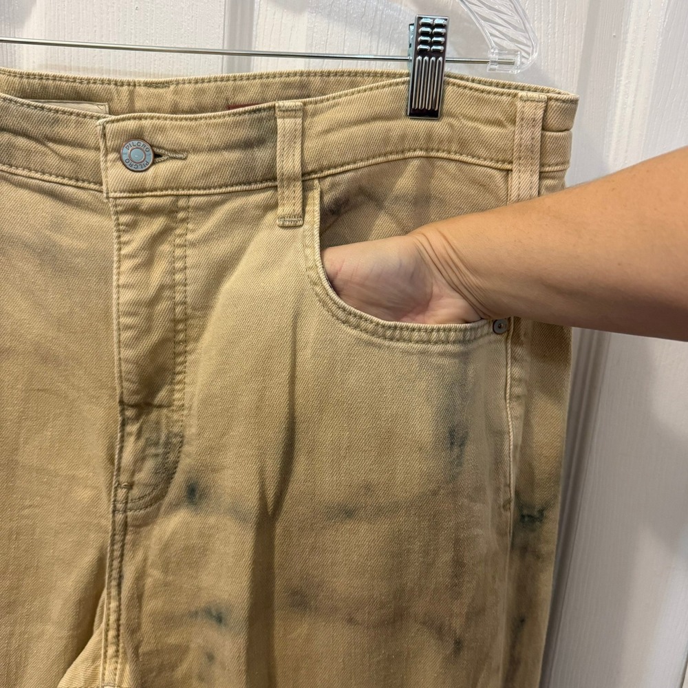 Pilcro Anthropology Women Size 31 TALL 'The Borrowed' Tan Boyfriend Jeans Grunge - Picture 3 of 16